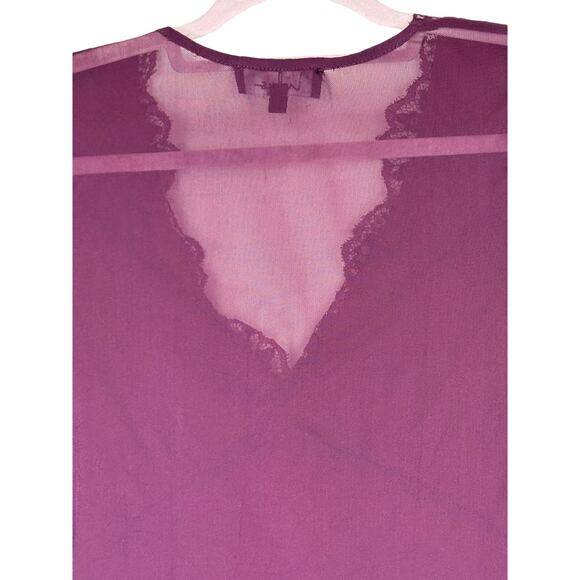 Lulus Burgandy Lace Long Sleeve Deep V-neck Bodycon Bodysuit One Piece Size M - Picture 6 of 10